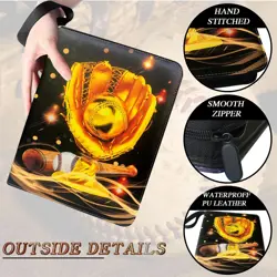 Trading Card Binder 900 Pockets, Baseball Card Binder Holder with 50 Removabl... - Image 3