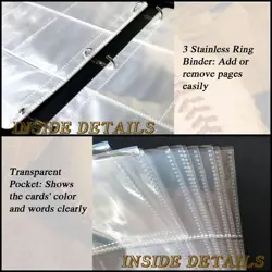 Trading Card Binder 900 Pockets, Baseball Card Binder Holder with 50 Removabl... - Image 4