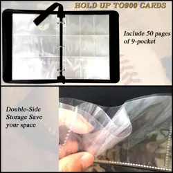 Trading Card Binder 900 Pockets, Baseball Card Binder Holder with 50 Removabl... - Image 5