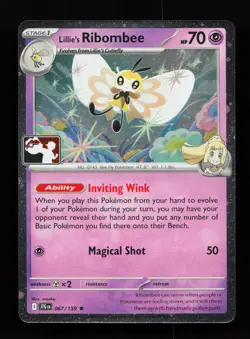Lillie's Ribombee 067/159 Promo,FOIL Prize Pack Series Cards Pokemon Card - Image 1