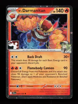 N's Darmanitan 027/159 Promo,FOIL Prize Pack Series Cards Pokemon Card - Image 1