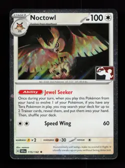 Noctowl 115/142 Promo,FOIL Prize Pack Series Cards Pokemon Card - Image 1