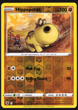 Hippopotas 079/189 Reverse Holo Astral Radiance Pokemon TCG Card NM - Image 1