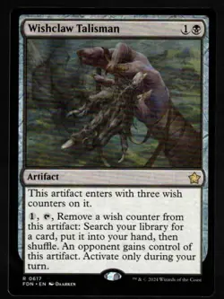 1 x Wishclaw Talisman-Magic the Gathering-MTG-Foundations-Near Mint-rare - Image 1
