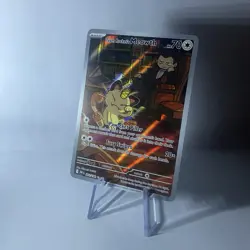 Team Rockets Meowth 203/182 SV10 Destined Rivals Illustrated Card Mint Condition - Image 1