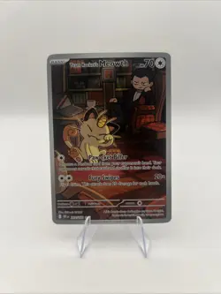 Team Rockets Meowth 203/182 SV10 Destined Rivals Illustrated Card Mint Condition - Image 1