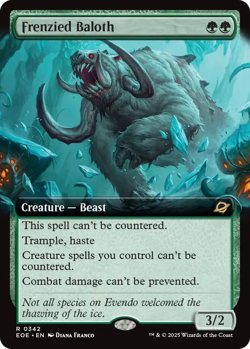 MTG magic 1x Frenzied Baloth EXTENDED ART (M/NM) Edge of Eternities - Image 1