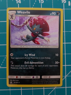 Weavile 74/156 SM Ultra Prism Holo Rare Pokemon Card TCG NM Near Mint 2018 - Image 1
