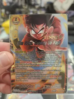 Dragon Ball Super Card Game Son Goku, Growing Up Fast Gold Stamped Winner - Image 2