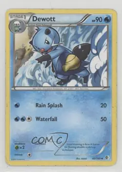 Dewott Pokemon Black & White Boundaries Crossed #40 1bu3 - Image 1
