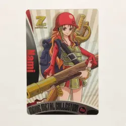 Y1429 Nami Movie Metal Collection One Piece x Morinaga Film Z Clear Card - Image 1