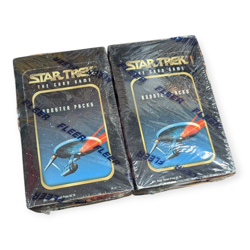 1996 Fleer STAR TREK The Card Game 36 Packs Sealed Booster Boxes - Lot of 2 New - Image 1