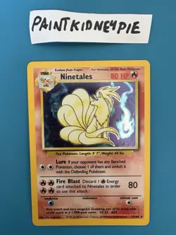 Pokemon TCG Ninetales Base Set Holo Unlimited Rare Card 12/102 LP Condition [En] - Image 1