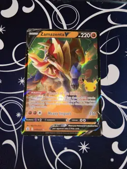 Pokemon TCG Zamazenta v Celebrations Holo Ultra Rare Card 018/025 NM Condition - Image 1