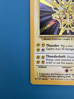 Pokemon TCG Zapdos Base Set 2 Holo Rare Card 20/130 LP Condition - Image 5