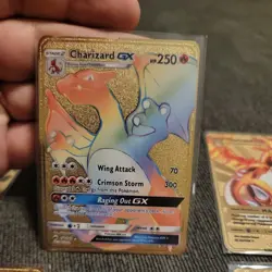Custom Gold Metal Pokemon Card Lot (6) - Charizard, Pikachu VMAX, Mewtwo GX - Image 3