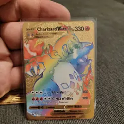 Custom Gold Metal Pokemon Card Lot (6) - Charizard, Pikachu VMAX, Mewtwo GX - Image 5
