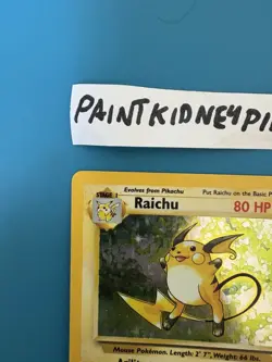 Pokemon TCG Raichu Holo Unlimited Rare Card 14/102 Base Set WOTC LP/MP Condition - Image 2