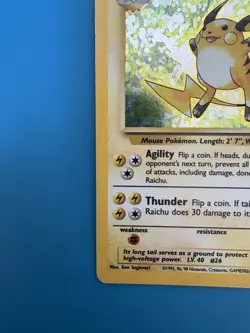 Pokemon TCG Raichu Holo Unlimited Rare Card 14/102 Base Set WOTC LP/MP Condition - Image 5