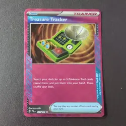Treasure Tracker 131/131 Holo Pokemon TCG Card Prismatic Evolutions - Image 1