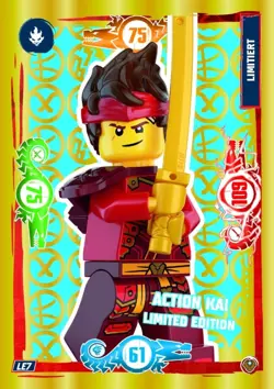 LEGO Ninjago Serie 9 NEXT LEVEL Trading Card LE07 - Action Kai Limitierte Karte - Image 1