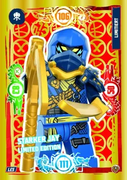 LEGO Ninjago Serie 9 NEXT LEVEL Trading Card LE05 - Starker Jay Limitierte Karte - Image 1