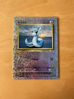 Dratini 72/110 Pokemon Base Set Reverse Holo Card Excellent Condition - Image 1