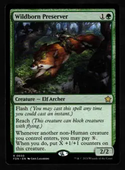 4x Wildborn Preserver-Magic the Gathering-MTG-Foundations-Near Mint-4x-rare - Image 1