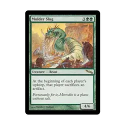 WOTC MtG Mirrodin Molder Slug (R) (Foil) EX - Image 1