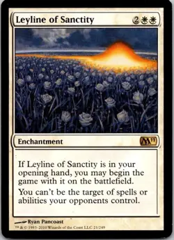MTG Leyline of Sanctity Enchantment M11 Played - Image 1