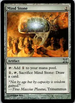 MTG Mind Stone Tenth Edition Uncommon Played See Scan B - Image 1