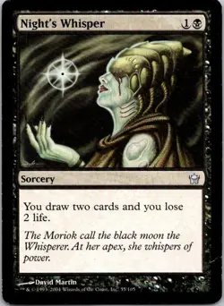MTG Night's Whisper Fifth Dawn Uncommon Played See Scan B - Image 1