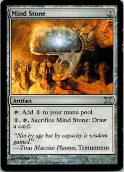 MTG Mind Stone Tenth Edition Uncommon Played See Scan - Image 1
