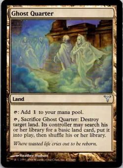 MTG Ghost Quarter Dissension Uncommon Played See Scan - Image 1
