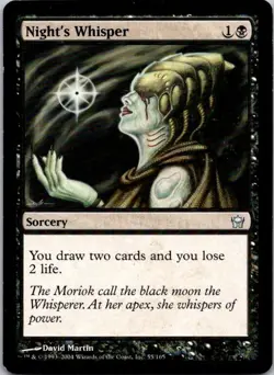 MTG Night's Whisper Fifth Dawn Played See Scan - Image 1