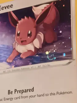 Pokemon TCG Sword & Shield Eevee SWSH127 Black Star Promo Cosmos Rare Holo SWIRL - Image 2