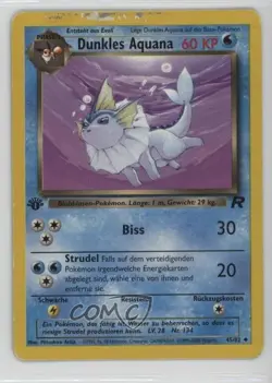 Dark Vaporeon German 1st Ed. Pokemon Team Rocket #45 2000 15fy - Image 1