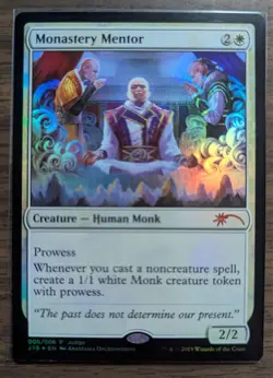 MTG Monastery Mentor Foil Judge Promo NM - Image 1
