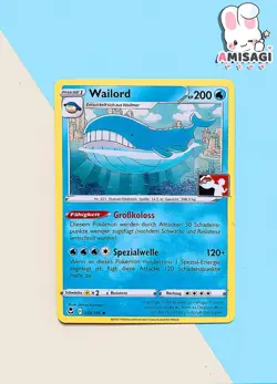 Pokemon Card - Wailord 038/195 Holo Stamp Champions PROMO Original Nintendo TCG - Image 1
