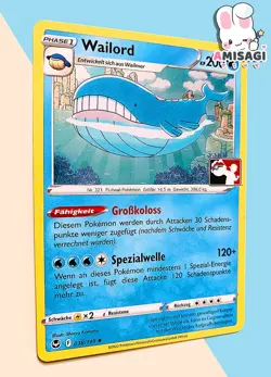 Pokemon Card - Wailord 038/195 Holo Stamp Champions PROMO Original Nintendo TCG - Image 2