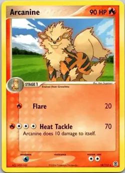 Pokemon Arcanine 18/112 Fire Red Leaf Green Played See Scan B - Image 1