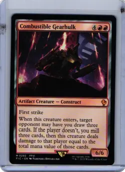 NM Combustible Gearhulk, MTG, Final Fantasy Commander, Magic the Gathering, 292 - Image 1