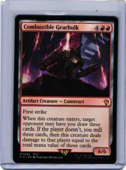NM Combustible Gearhulk, MTG, Final Fantasy Commander, Magic the Gathering, 292 - Image 1