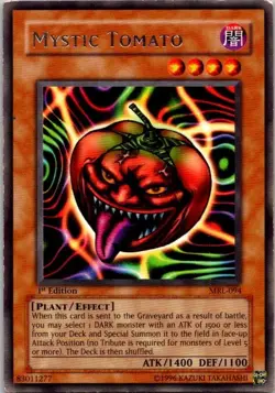 Yugioh Mystic Tomato MRL-094 1st Edition Magic Ruler Played Rare See Scan - Image 1