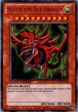 Yugioh Slifer The Sky Dragon LC01-En002 Foil Limited Edition See Scan - Image 1