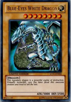 Yugioh Blue Eyes White Dragon Foil Rare LC01-EN004 See Scan - Image 1