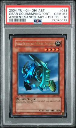YUGIOH PSA 10 Gear Golem the Moving Fortress AST-018 Ultra Rare 1st Edition *672 - Image 1