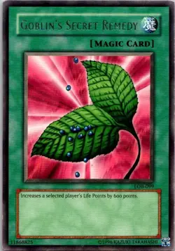 Yugioh Goblin's Secret Remedy LOB-099 Foil Played Rare See Scan - Image 1