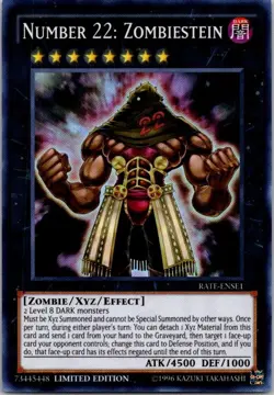 Yugioh Number 22 Zombiestein RATE-ENSE1 Played See Scan - Image 1