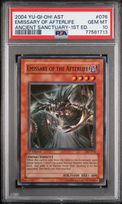 YUGIOH PSA 10 The Emissary of the Afterlife AST-076 Super Rare 1st Edition *1713 - Image 1